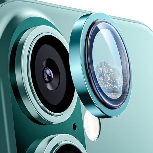 Hoerrye für iPhone 16 /iPhone 16 Plus Kameraschutz, [Kratzfest, Stabil], Ultra-Klar 9H Härte Kameraschutz HD gehärtetes Metallglas Kamera Displayschutzfolie Filmzubehö Teal von Hoerrye