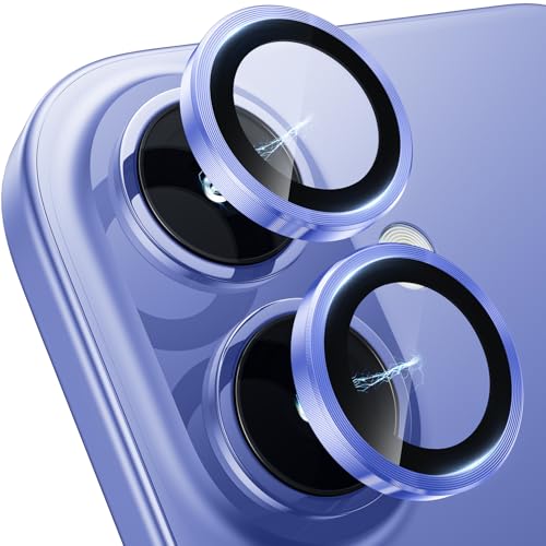 Hoerrye für iPhone 16 /iPhone 16 Plus Kameraschutz, [Kratzfest, Stabil], Ultra-Klar 9H Härte Kamera Schutzfolie HD gehärtetes Metallglas Kamera Displayschutzfolie Filmzubehör Ultramarine von Hoerrye