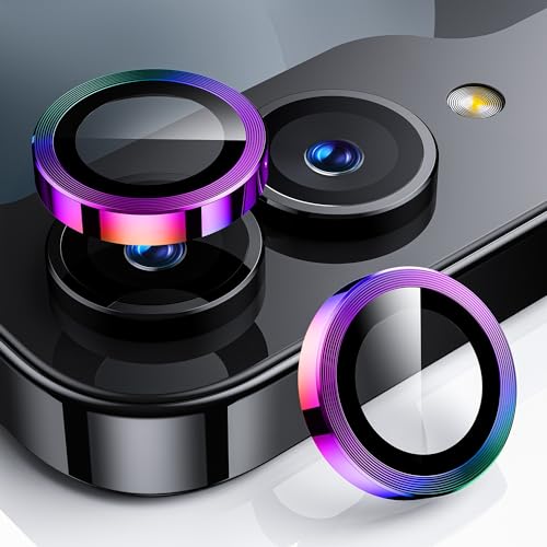 Hoerrye Kamera Schutzfolie für Samsung Galaxy Z Flip 6 Kameraschutz,Anti-Kratzer 9H Gehärtetes Metallring Kamera Panzerglasfolie für Galaxy Z Flip 6 5G 2024 Zubehö Colorful von Hoerrye