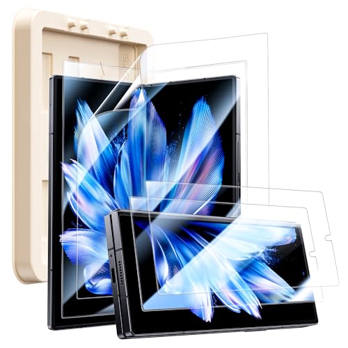 Hoerrye für Samsung Galaxy Z Fold 6 Schutzfolie[Fingerabdruck Entsperrung] Innen weiche TPU,HD-Klar Panzer Schutz Glas 9H Displayschutz Stück Bläschenfrei Eco-Friendly,2 Stück von Hoerrye