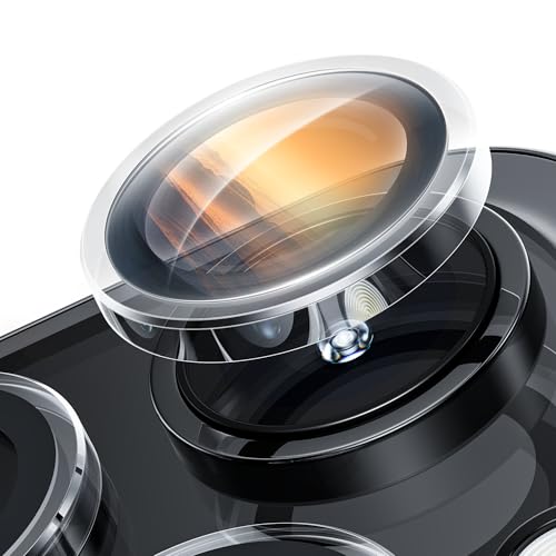 Hoerrye für iPhone 16 Pro/iPhone 16 Pro Max Kameraschutz - [Kratzfest,Stabil],Ultra-Klar 9H Härte Kamera Schutzfolie HD gehärtetes Metallglas, Transparent von Hoerrye