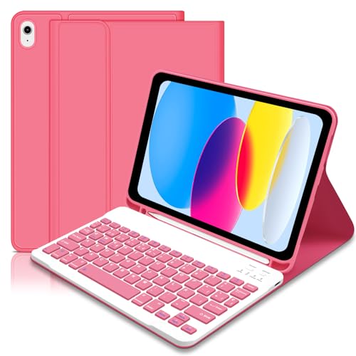Schutzhülle mit spanischer Tastatur Ñ für iPad 10. Generation 2022, iPad 10,9 Zoll (27,6 cm) mit Tastatur von Hofsos