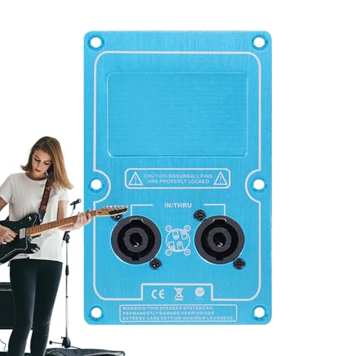 Hogvinnatil Bühnenlautsprecher Kabelpanel, Lautsprecher Verkabelung Junction Box,Double 4-Core Socket Kabelboard - Audioverstärker -Sockel von Aluminiumlegierung, akustische Komponente für Kabel Hogvinnatil Bühnenlautsprecher Kabelpanel, Lautsprecher Verkabelung Junction Box,Double 4-Core Socket Kabelboard - Audioverstärker -Sockel von Aluminiumlegierung, akustische Komponente für Kabel von Hogvinnatil