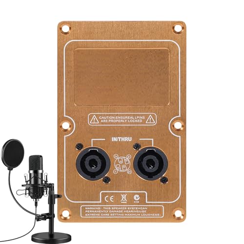 Hogvinnatil Lautsprecher Verkabelungs -Junction Box, Lautsprecher Kabelbox | Double 4-Core Socket Kabelboard - Audioverstärker -Sockel von Aluminiumlegierung, akustische Komponente für Kabel Hogvinnatil Lautsprecher Verkabelungs -Junction Box, Lautsprecher Kabelbox | Double 4-Core Socket Kabelboard - Audioverstärker -Sockel von Aluminiumlegierung, akustische Komponente für Kabel von Hogvinnatil