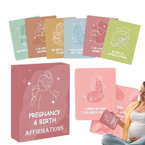 Hogvinnatil Mom Affirmationen, Mom Affirmationskarten - 50 Stücke neue Mütter Affirmationen,Positive Motivation inspirierende Achtsamkeit Ermutigung für Mutter Frauen Eltern Freund von Hogvinnatil