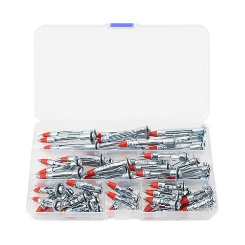 Hogvinnatil Trockenbauweiterungschraube, Ausdehnungschraube - 52x Selbstbohrung Trockenbauschraube,Hohlwandantriebsanker Muts Kit, Zubehör für Home Improvement -Werkzeuge für Deckenlampen, graue Hogvinnatil Trockenbauweiterungschraube, Ausdehnungschraube - 52x Selbstbohrung Trockenbauschraube,Hohlwandantriebsanker Muts Kit, Zubehör für Home Improvement -Werkzeuge für Deckenlampen, graue von Hogvinnatil