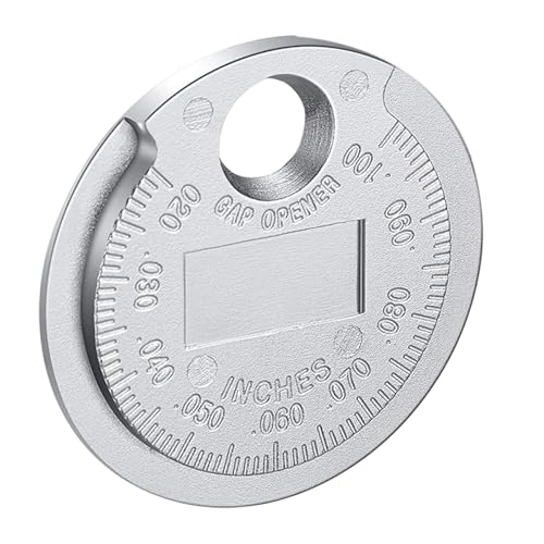 Hogvinnatil Zündkerzen Abstand Werkzeug - Zündkerzen-Messlehre Mit Skalierung Von 0,6-2,4 Mm - Münzform Zündkerzenprüfer Aus Metall Für Motorrad, Auto & LKW von Hogvinnatil