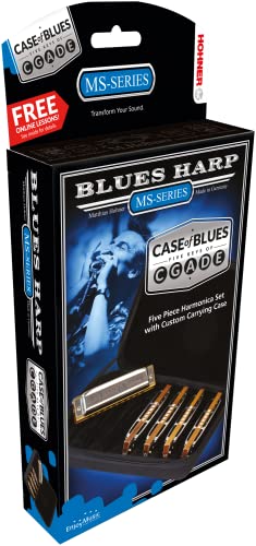 HOHNER Mundharmonika, Blues Harp MS, C/D/E/G/A, 5er Pack von Hohner