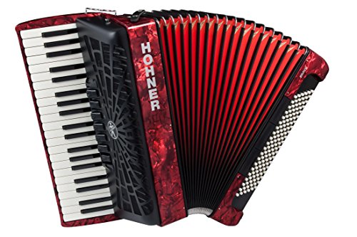 Hohner A16831S Bravo Line Facelift III -120 Bass Chromatisches Klavierakkordeon mit Gigbag, Rot von Hohner