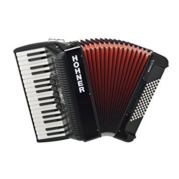 Hohner Bravo Line Facelift III Chromatisches Piano-Akkordeon mit Tasche 80 Bass Schwarz von Hohner