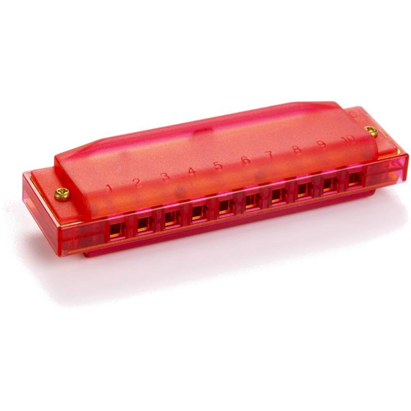 Hohner Translucent Harp C Diatonic Harmonica (Red) von Hohner