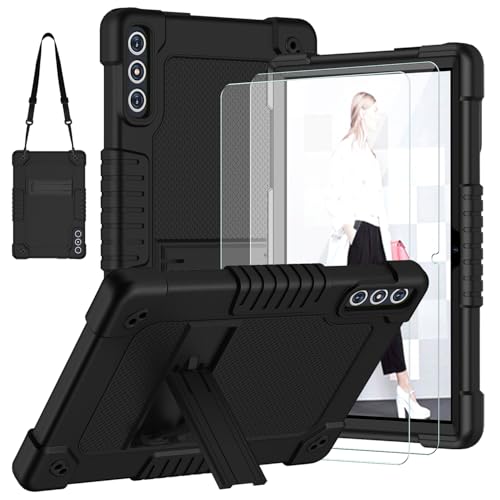Hoibon Schutzhülle für KADYBE D106 Tablet, für MEIZE D106, stoßfeste Kinderhülle mit 2 Displayschutzfolien, Schultergurt, für KADYBE D106/MEIZE D106/VOZIZOV D106/FEONAL Android 14 10 Zoll (25,4 cm) von Hoibon