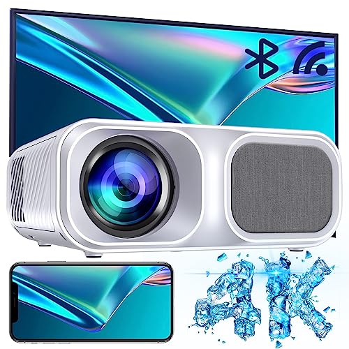 Beamer 4K, Full HD 9800 Lumen Beamer Native 1080P, 5G WiFi Bluetooth Beamer Unterstützung 4K Video, LED Heimkino Video Beamer 350 '' Display, kompatibel mit Fire Stick,Smartphone,PS5 Projektor von Hojocojo