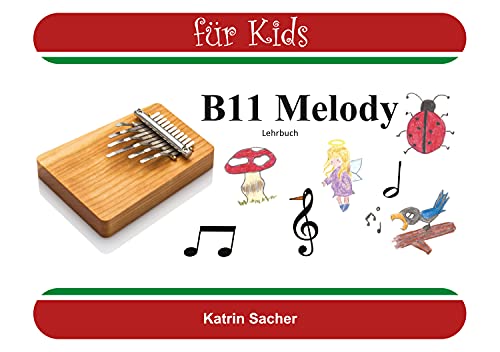 Lehrbuch für Kids - Kalimba B11 / Sansula Melody (grün) von Hokema Kalimbas