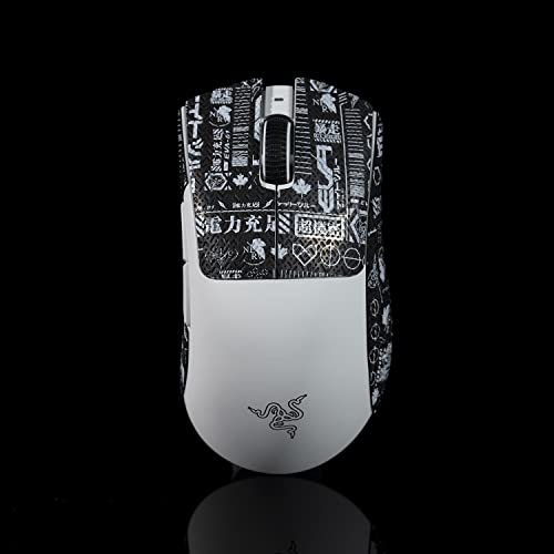 BTL Maus-Griffband für Razer Deathadder V3 Pro Professionelles rutschfestes, stoßfestes EVA, schwarz-weiß, 0,5 mm von Hokeyio