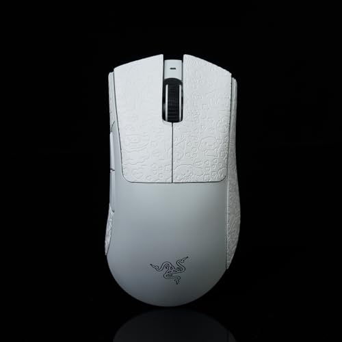 Hokeyio Maus-Griffband für Razer Deathadder V3 Pro, professionell, rutschfest, schweißresistent, EVA, 0,5 mm, Weiß / Violett von Hokeyio