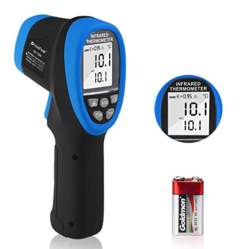 Infrarot Thermometer, Digitale Temperaturpistole -50℃~1500℃ mit Hintergrundbeleuchtetem LCD-Display 30:1, für Kochen/Gefrierschrank/Industrie (4-Infrarot Thermometer -58℉~2732℉) von HoldPeak