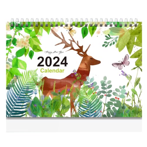 Tischkalender 2024 – Schreibtischkalender von Januar 2024 bis Dezember 2024 mit To-Do-Listen, Monatsplaner, Steh-Kalender zum Verwalten von geschäftigen Terminen, Tischkalender 2024 – 22,9 x 18,5 cm von Holderzwu