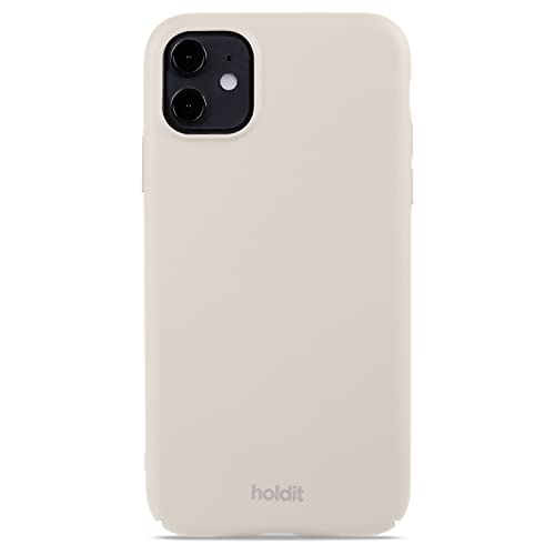 holdit Slim Case iPhone 11/Xr - 1mm Ultra Thin - Hard Case in Recycled Polycarbonate - Light Beige von holdit
