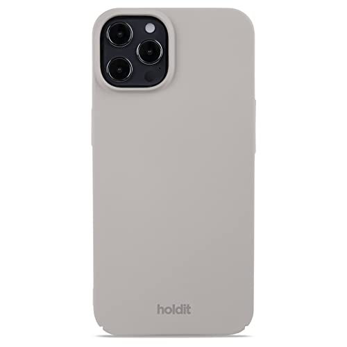 holdit Slim Case iPhone 12/12 Pro - 1mm Ultra Thin - Hard Case in Recycled Polycarbonate - Taupe von holdit