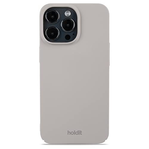 Holdit Slim Case iPhone 13 Pro - 1mm Ultra Thin - Hard Case in Recycled Polycarbonate - Taupe von Holdit
