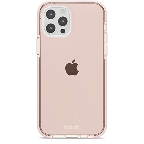 holdit Transparent Hülle für iPhone 12/12 Pro (6,1") - Vergilbungsfrei TPU hülle - Flexiblem und Durchsichtige Handyhüllen in Getönter Farbe - Crystal Clear - Blush Pink von holdit