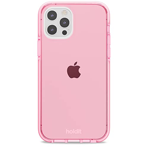 holdit Transparent Hülle für iPhone 12/12 Pro (6,1") - Vergilbungsfrei TPU hülle - Flexiblem und Durchsichtige Handyhüllen in Getönter Farbe - Crystal Clear - Bright Pink von holdit