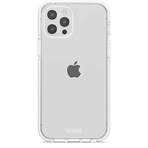 Holdit Transparent Hülle für iPhone 12/12 Pro (6,1") - Vergilbungsfrei TPU hülle - Flexiblem und Durchsichtige Handyhüllen in Getönter Farbe - Crystal Clear - White von Holdit