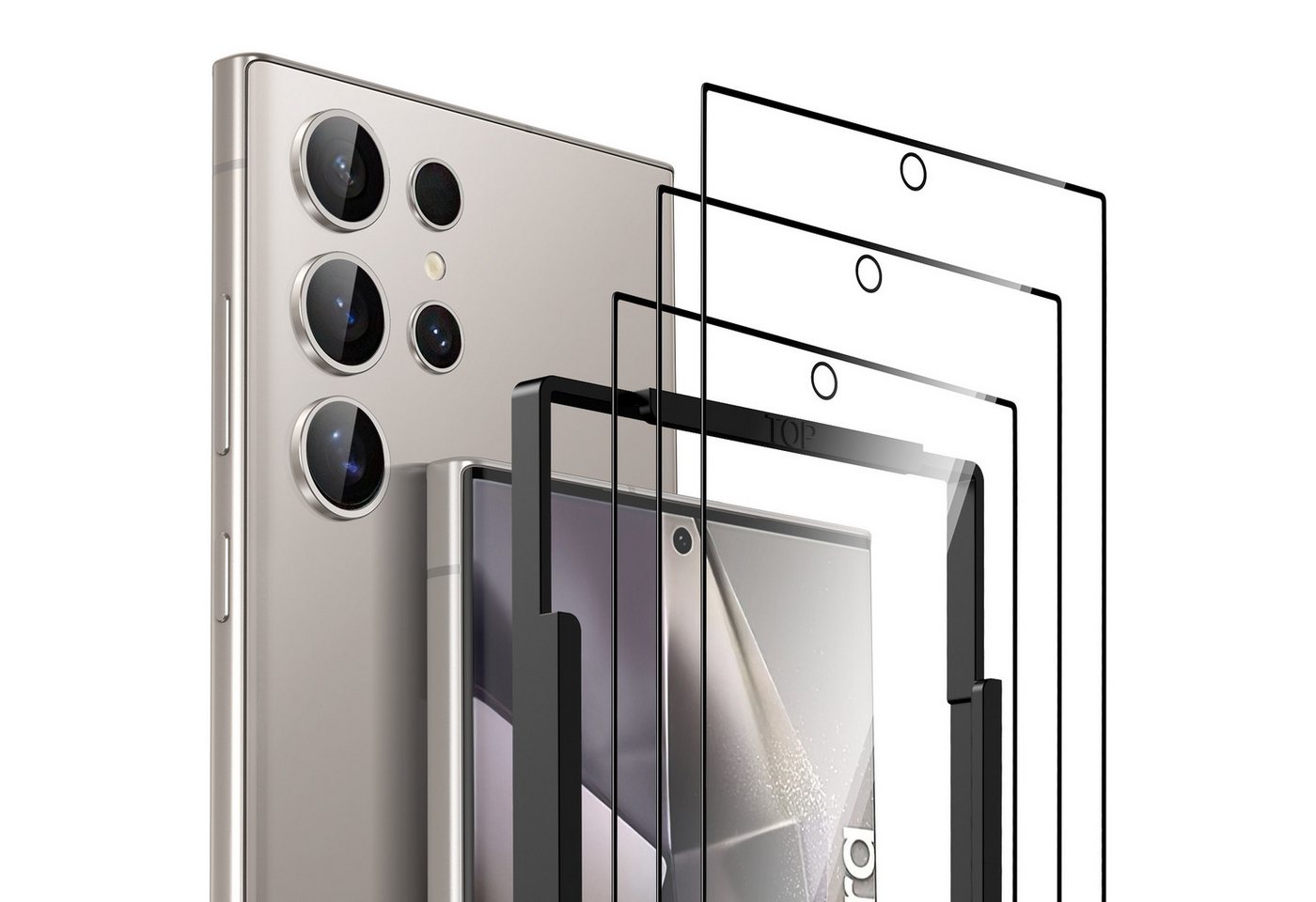 Holeohon Schutzfolie Panzerglas Kompatibel mit, (Samsung Galaxy S25/ Samsung Galaxy S25+/ Samsung Galaxy S25 Ultra/Samsung Galaxy S24/Samsung Galaxy S24+/Samsung Galaxy S24 Ultra, Samsung Galaxy A56/ Samsung Galaxy A36, 3 Schutzglas + 1 Montagerahmen), 9H Härte Panzerfolie, HD Displayschutz, Ultra-klar, Anti-Fingerprint. von Holeohon