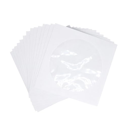 Holibanna 100Stücke Verpackungsbeutel Mit Fenster Umweltfreundliche Papiertüten Für Aufbewahrung Von DVDs Für Heimkino Organisation Weiß Holibanna 100Stücke Verpackungsbeutel Mit Fenster Umweltfreundliche Papiertüten Für Aufbewahrung Von DVDs Für Heimkino Organisation Weiß von Holibanna