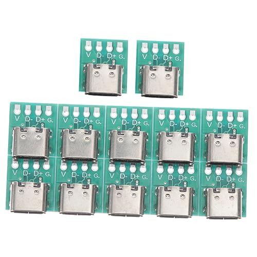 Holibanna 12Stücke USB C Board Adapter PCB Typ C Buchsenplatine Für Schnelle Datenübertragung Vielseitige Gerätekompatibilität Für DIY Projekte Holibanna 12Stücke USB C Board Adapter PCB Typ C Buchsenplatine Für Schnelle Datenübertragung Vielseitige Gerätekompatibilität Für DIY Projekte von Holibanna