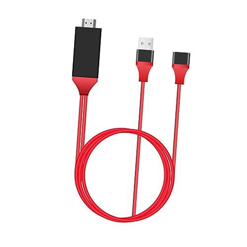 Holibanna 1M Micro USB Kabeladapter für Videoadapter Rot Unterstützt Ausgabe Kompatibel mit Smartphones Streaming Videoanrufe von Holibanna