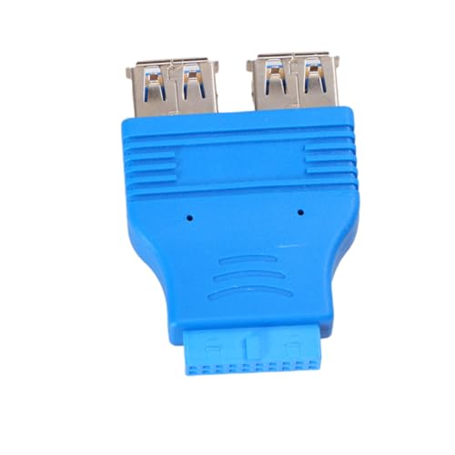 Holibanna 1Stück USB Adapter Pin Motherboard zu Dual USB Weiblich Datenübertragungsrate Blau Passend für Mainboard Anschlüsse von Holibanna