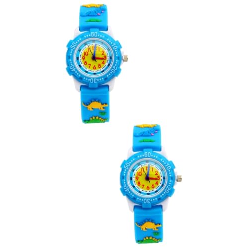 Holibanna 2 STK Kreis Schlüsselanhänger Uhren Dinosaurieruhr wasserdichte Kinderuhr Karikatur von Holibanna