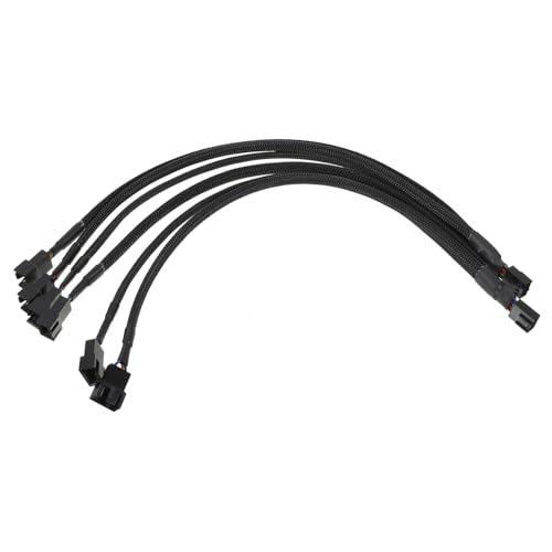 Holibanna 2 Stück 4 Cpu -adapterkabel Kabelsplitter Splitter Für Gehäuselüfter 1 Bis 3 Splitter Lüfterverteiler 4-polig Adapter Lüfter Lüfter-splitter Pwm-splitter Pvc Black von Holibanna