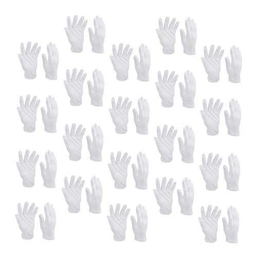 Holibanna 24 Paare Reine Baumwollarbeitshandschuhe Handarbeitshandschuhe Handschuhe Grillen Schwarz Und Baumwollhandschuhe Mechaniker Handschuhe Arbeiten Weiß Reine Baumwolle von Holibanna