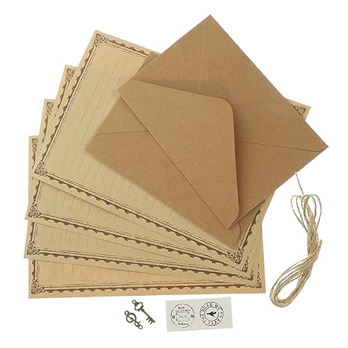 Holibanna 2Sätze Retro Briefpapier Und Umschlag Set Mit Schreibpapier Farbige Umschläge Für Briefe Und Kreative Bastelprojekte Langlebiges Design von Holibanna