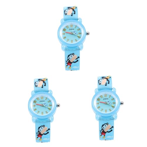 Holibanna 3 Sätze Cartoon-Kinderuhr Digitaluhr Stoppuhr Armbanduhr Cartoon-Kawaii-Uhr Kinder versorgen Kinderaccessoire verschleißfeste Kinderuhr niedlich Anschauen Produkte für Kinder 3D von Holibanna