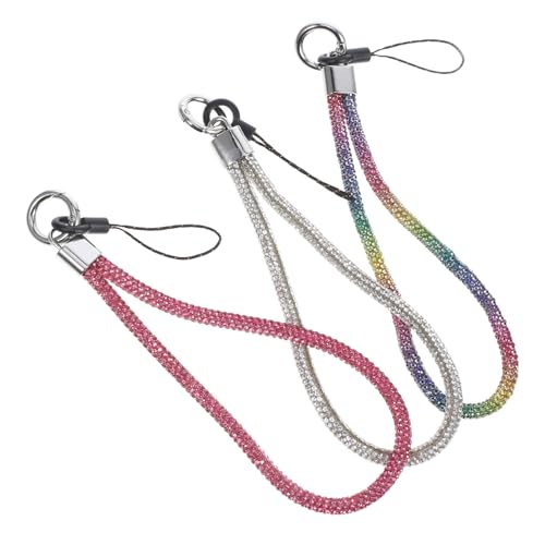 Holibanna 3Stücke Teiliges Handy Armband mit Strass Verlust Lanyard für Bequemes Handgelenk Lanyard Glänzendes Hängeseil für Mobiltelefone Musikplayer Holibanna 3Stücke Teiliges Handy Armband mit Strass Verlust Lanyard für Bequemes Handgelenk Lanyard Glänzendes Hängeseil für Mobiltelefone Musikplayer von Holibanna