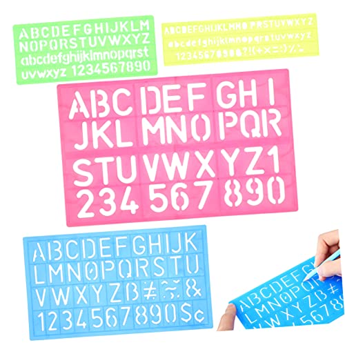 Holibanna 4 Stück Vorlage für Buchstaben Bastelschablonen Drucken von Schablonen Buchstaben-Zahlen-Schablonen Brief Schriftzeichen wiederverwendbare Schablonen Journal -Schablone Plastik Holibanna 4 Stück Vorlage für Buchstaben Bastelschablonen Drucken von Schablonen Buchstaben-Zahlen-Schablonen Brief Schriftzeichen wiederverwendbare Schablonen Journal -Schablone Plastik von Holibanna