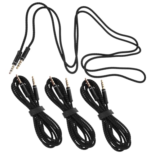 Holibanna 4Stücke Männliches Zu Männlichem Aux Nylon Audio Kabel Hilfskabel Für Auto PC Tablet Lautsprecher Mehr Hochwertige Verbindung von Holibanna