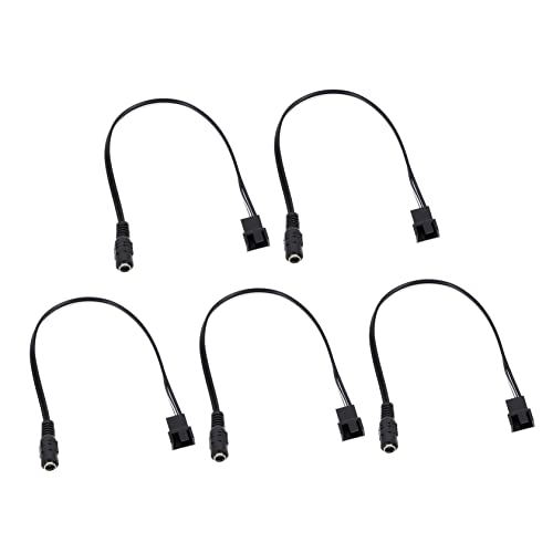 Holibanna 5Stücke Pin Netzadapterkabel für PC Lüfter Stromkabel Regelbar für Router Gehäuselüfter Vielseitige Anwendung für Computer Enthusiasten von Holibanna