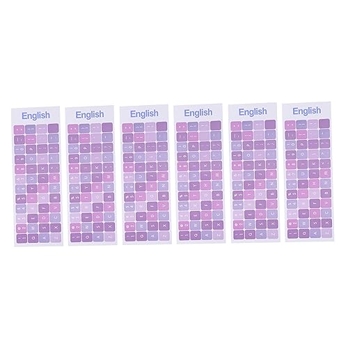 Holibanna 6Stücke Tastaturaufkleber Englisch Ersatzaufkleber Für Laptop Desktop Computer Abnehmbar Kratzfest Für Gängigen Tastaturen Einfache Anwendung Langlebige von Holibanna