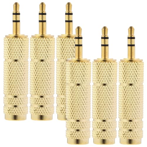 Holibanna 6Stücke Teiliger Audiokonverter Adapter für Lautsprecher Mikrofone Tragbar Robust Einfach für Gitarre Piano Stereoanlagen Holibanna 6Stücke Teiliger Audiokonverter Adapter für Lautsprecher Mikrofone Tragbar Robust Einfach für Gitarre Piano Stereoanlagen von Holibanna
