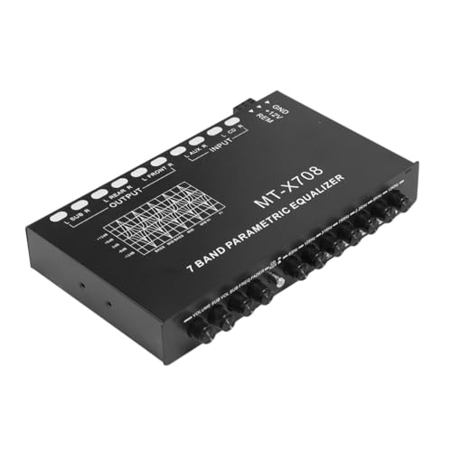 Holibanna Auto-Equalizer Digitaler Soundprozessor Equalizer Für Autoverstärker Grafischer Equalizer-spektrumanalysator Audio-Controller Car-Audio-Equalizer Heim-Stereo-Equalizer Black Metall von Holibanna