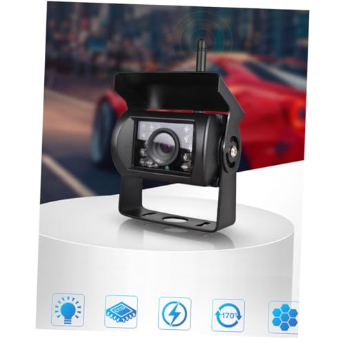 Holibanna Auto-Monitor Rückfahrkamera drahtlos drahtloser Armaturenbrett für Autos Auto Rückfahrkamera Schwarz von Holibanna