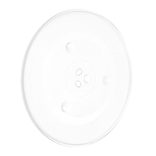 Holibanna Glasschale für die Mikrowelle Mikrowellen Glasplatte Mikrowellen Drehteller Hitzebeständige Glasplatte Mikrowellen Teller Glaskuchenplatte Mikrowellen-Ersatzglasplatte Transparent von Holibanna