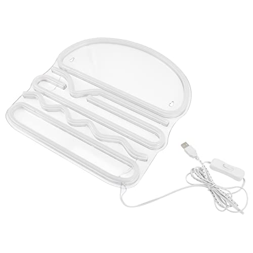 Holibanna Hamburger Neonlichter Leuchtreklame batteriebetrieben Leuchtreklame für Schlafzimmer wandleuchte LED-Neonlichter Neonlichtlampe Nacht Neonlicht LED-Licht Weiß von Holibanna