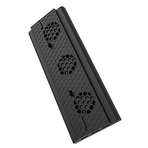 Holibanna Kühlbasis Für Spielkonsole Temperaturregler Mit Dreifachem USB Hub Vertikale Halterung Lüfter Kompatibel Mit One Für Gamer Optimierte Wärmeableitung Schwarz von Holibanna