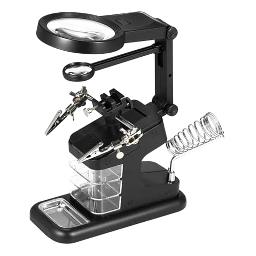 Holibanna Usb-schweißklemme Werkzeug Aus Dritter Hand Helfende Hände Löten Lupe Mit Lichtstativ Schreibtischlampe Mit Klemme Helfende Hände, Lötwerkzeug Tischlupe Lötwerkzeuge Black Abs von Holibanna